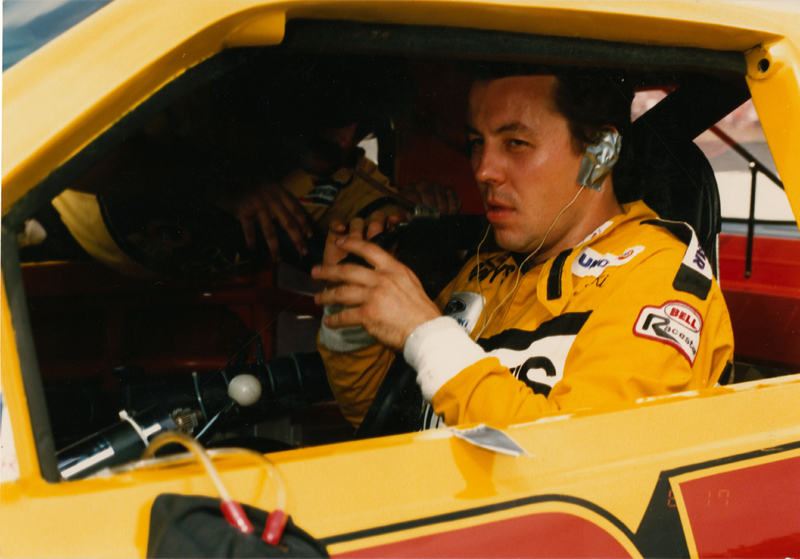 Alan Kulwicki in his racing car