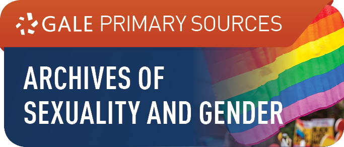 A logo for Gale Primary Sources: Archives of Sexuality and Gender
