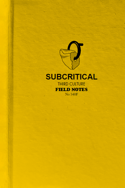 Subcritical Third Culture Field Notes book cover