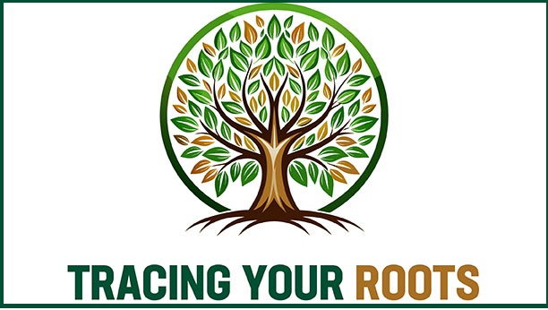 Tracing Your Roots graphic with image of a tree