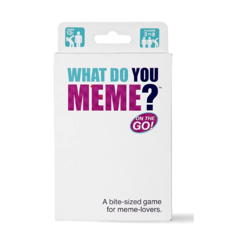 White card game box with the game's title on it