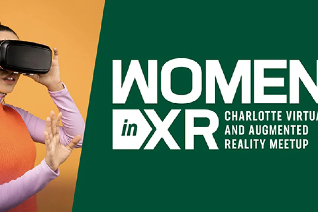 Women in XR - Extended Reality. Photo of women in a VR headset