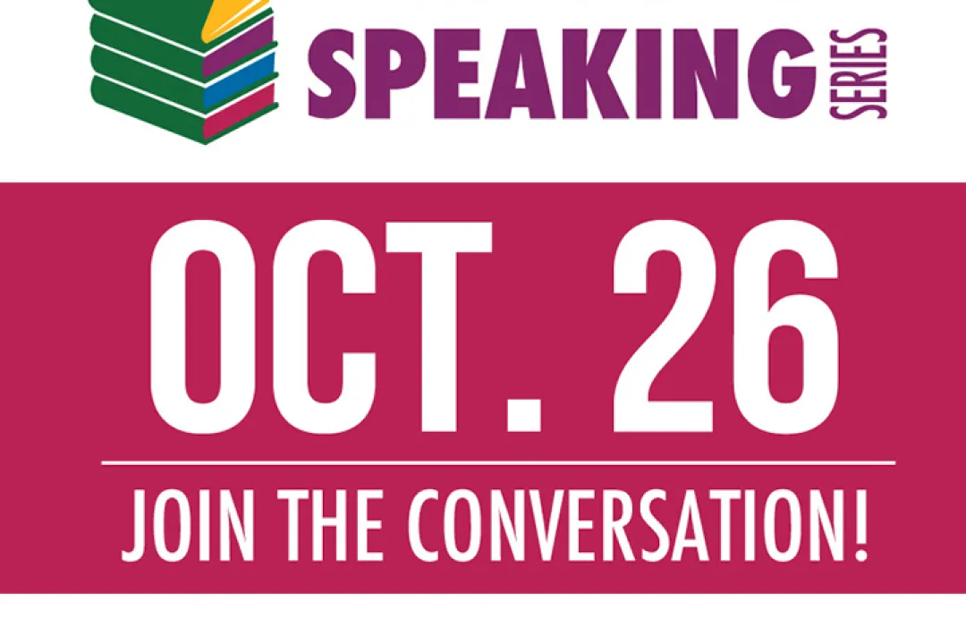 Personally Speaking promotional graphic for Oct. 26 talk