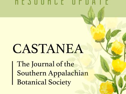 Resource update for Castanea the Journal of the Southern Appalachian Botanical Society