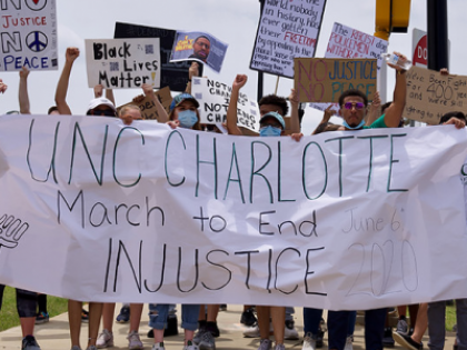 Photo of UNC Charlotte March to End Injustice, June, 2020